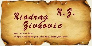 Miodrag Živković vizit kartica